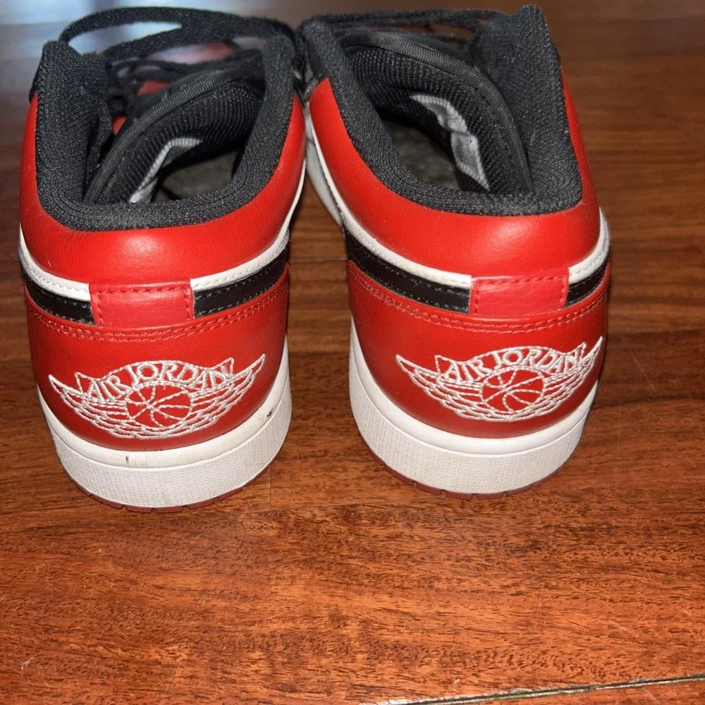 Jordan Air Jordan 1 Low Bred Toe 2.0 Black Red White 553558-161 Men's